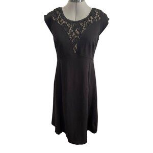 Jessica Simpson Black With Lace Accent Maternity Dress, Size Medium